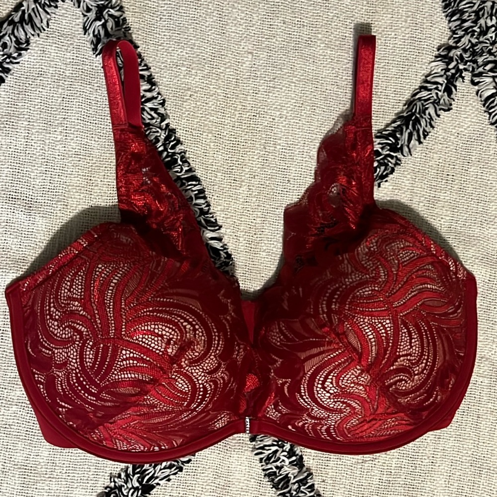 Adored by Adore Me 36DD red lace bra